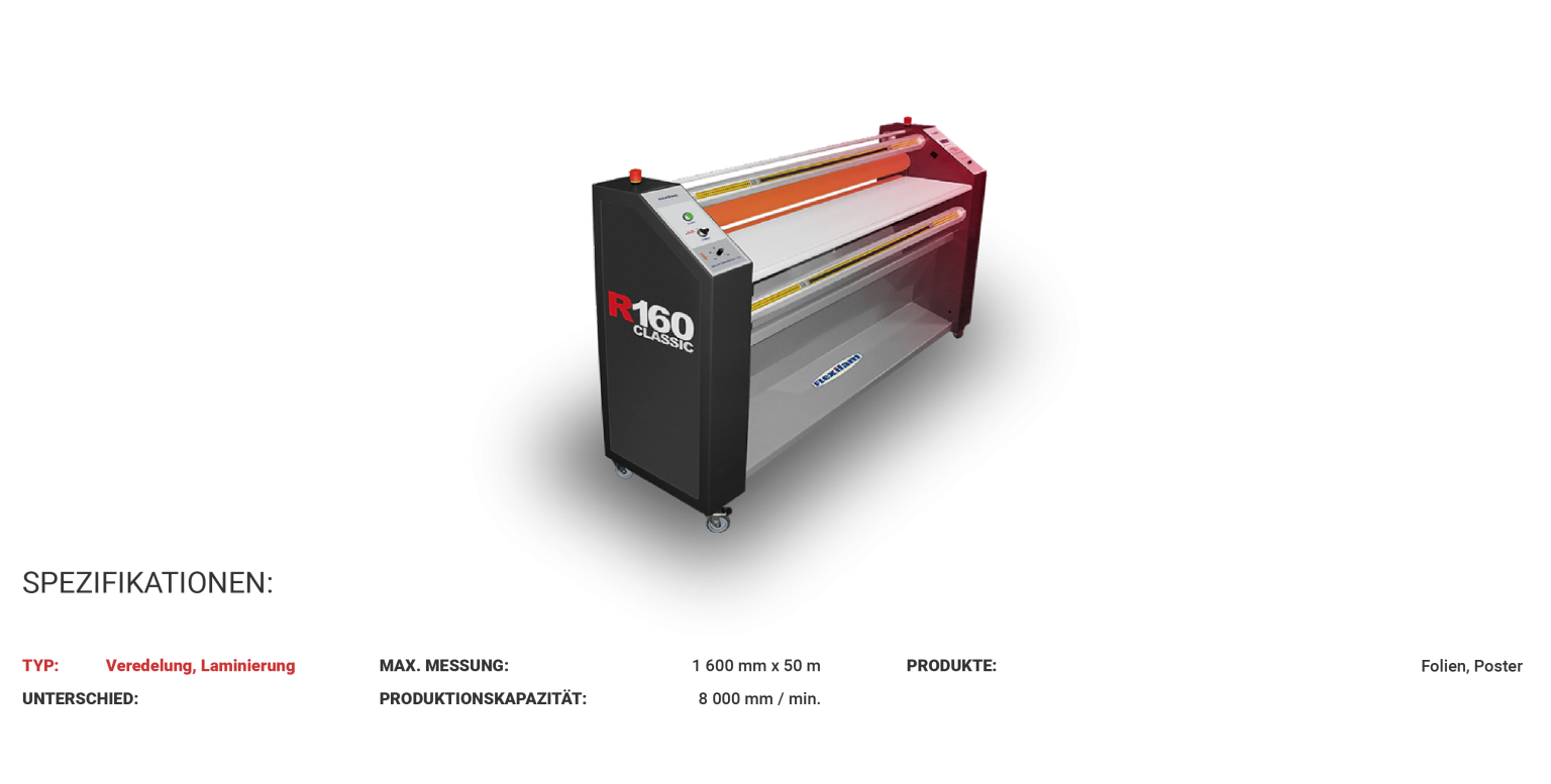 FLEXILAM R160 www.kpkprint.de