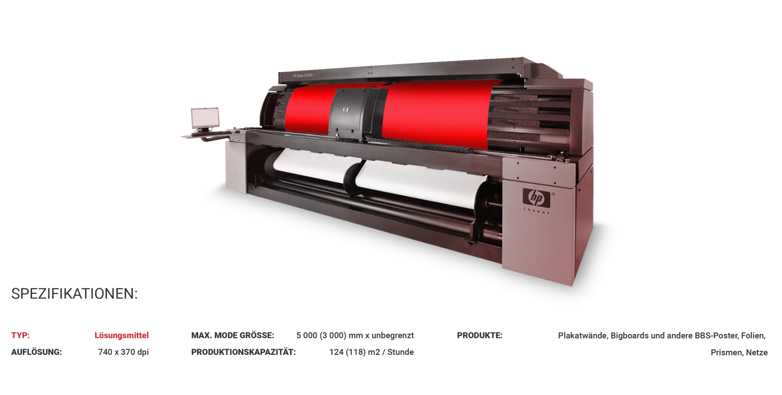 HP SCITEX XL JET 1500 www.kpkprint.de