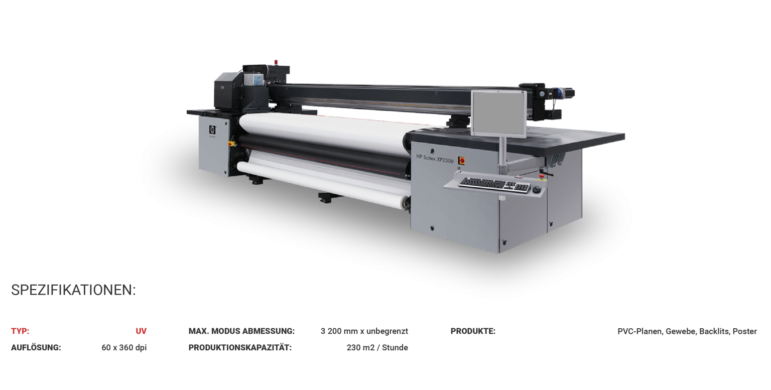 HP SCITEX XP2300 www.kpkprint.de